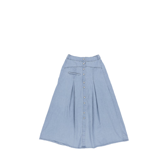 TENCEL PLEATED MAXI SKIRT