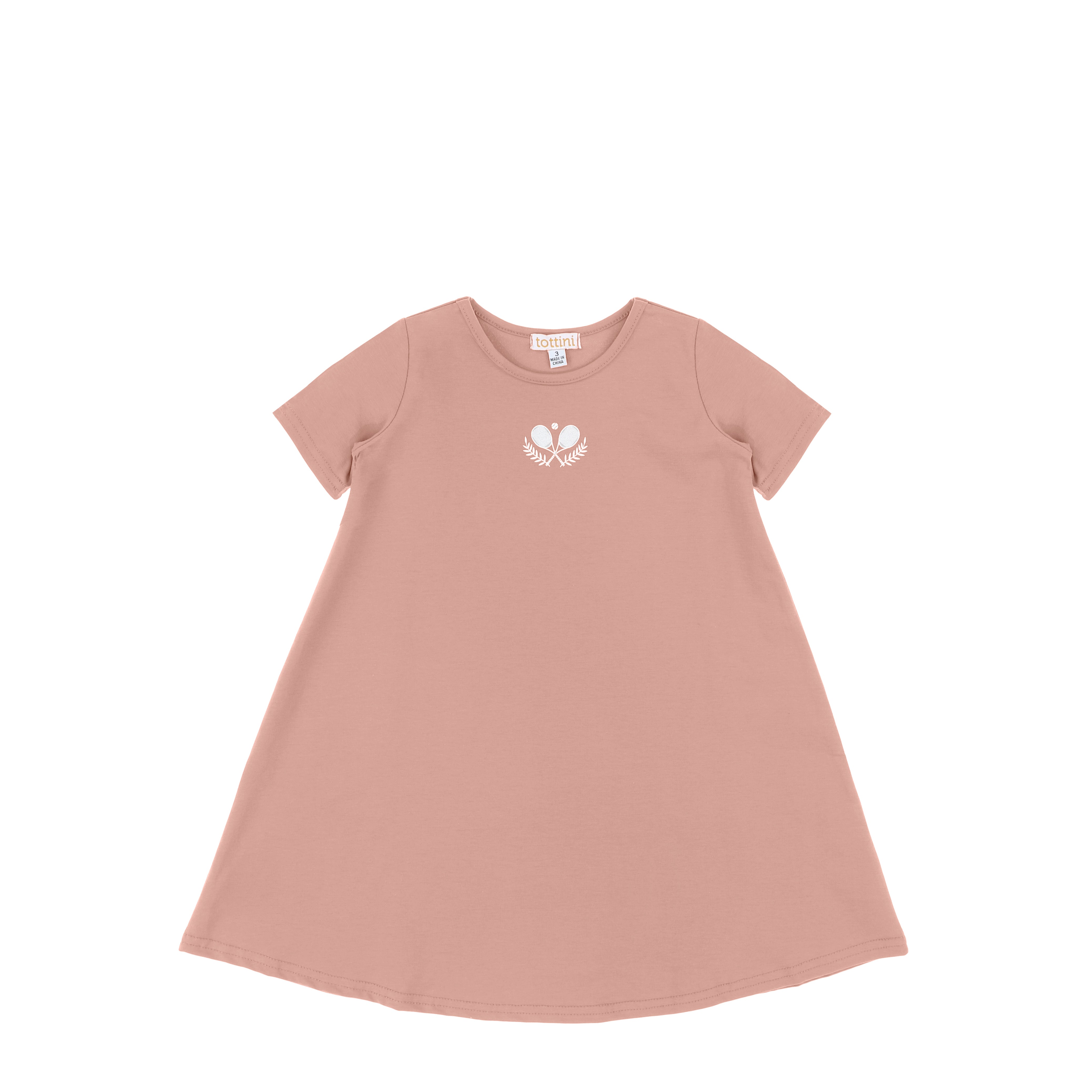 SHORT SLEEVES TENNIS DRESS Mauve / 12 SHORT SLEEVES TENNIS DRESS Mauve / 12