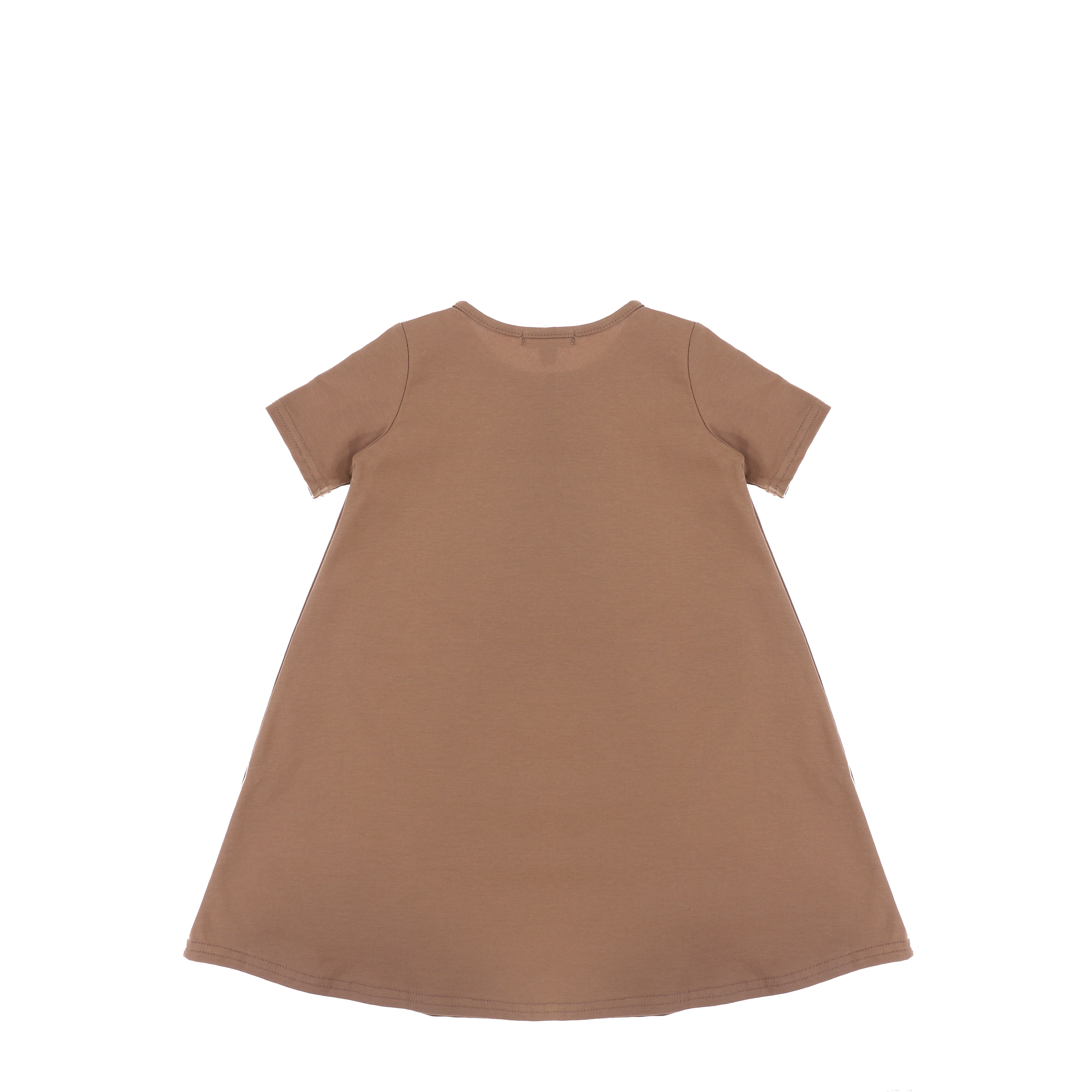 SHORT SLEEVES TENNIS DRESS Tan / 6 SHORT SLEEVES TENNIS DRESS Tan / 6