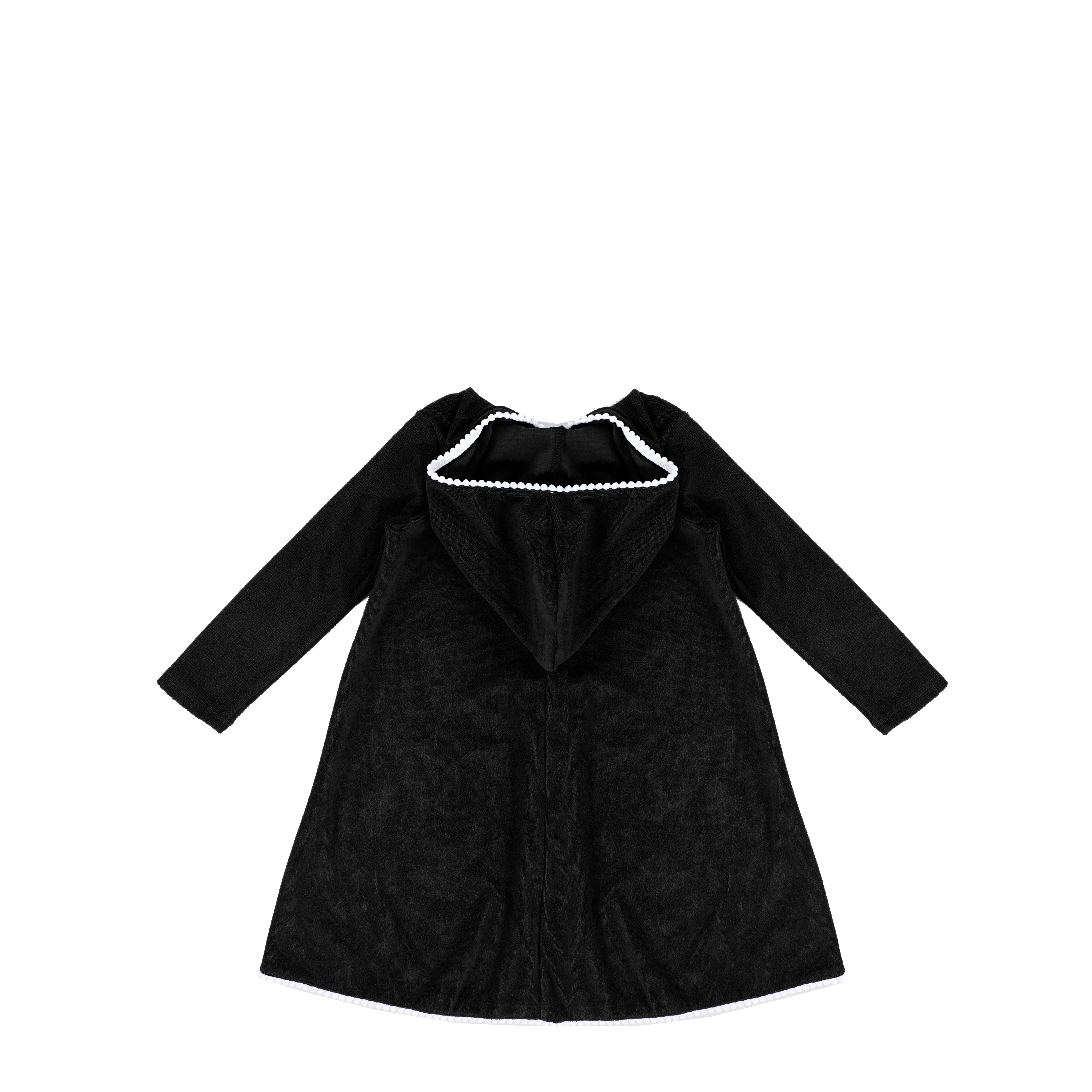 long sleeve terry dress Terry 3/4 Sleeve Maxi Zip Dress