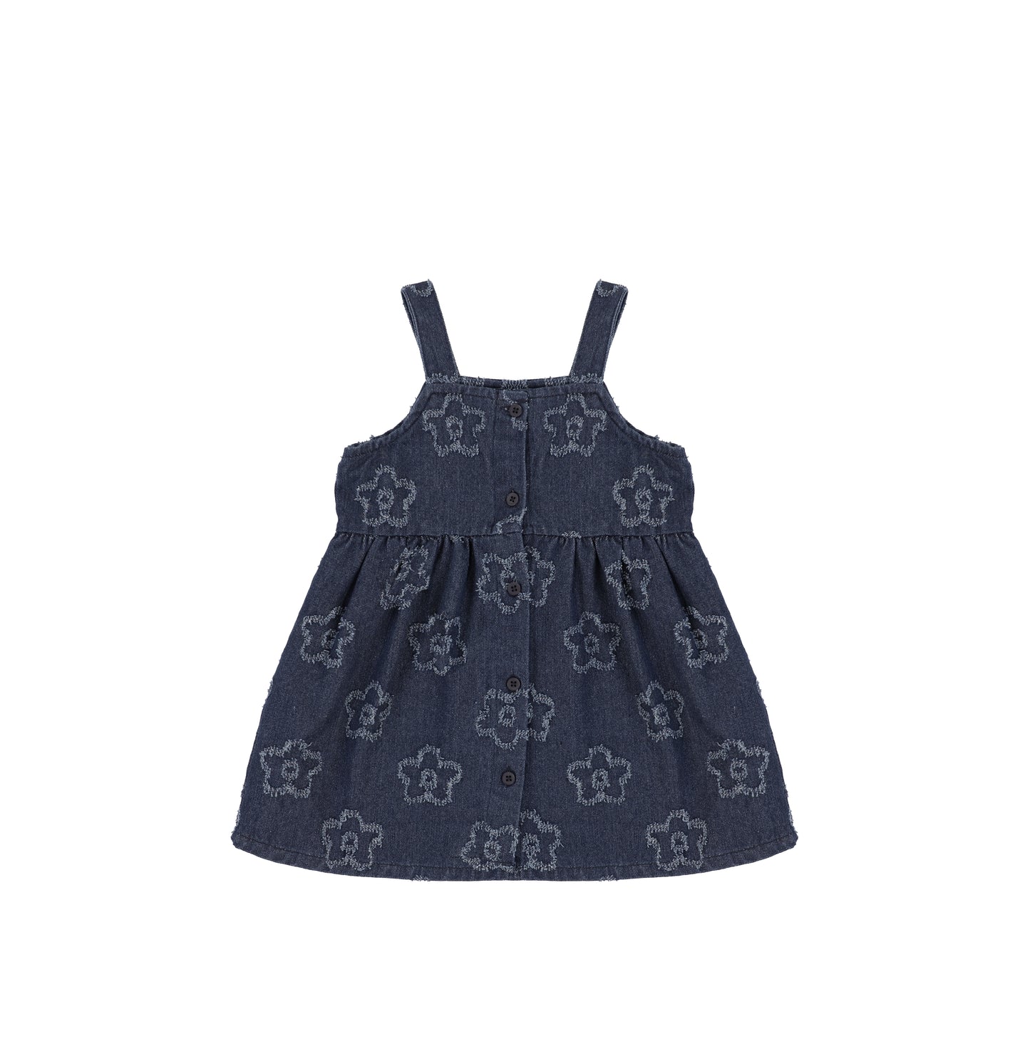 TEXTURED DENIM FLOWER JUMPER