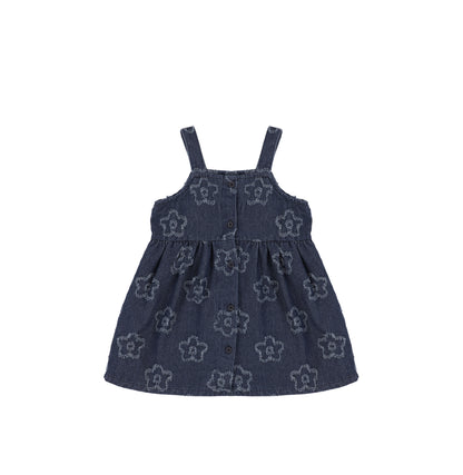 TEXTURED DENIM FLOWER JUMPER