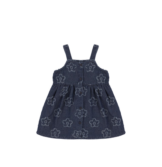 TEXTURED DENIM FLOWER JUMPER