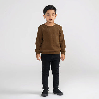 TEXTURED LINE SWEATSHIRT