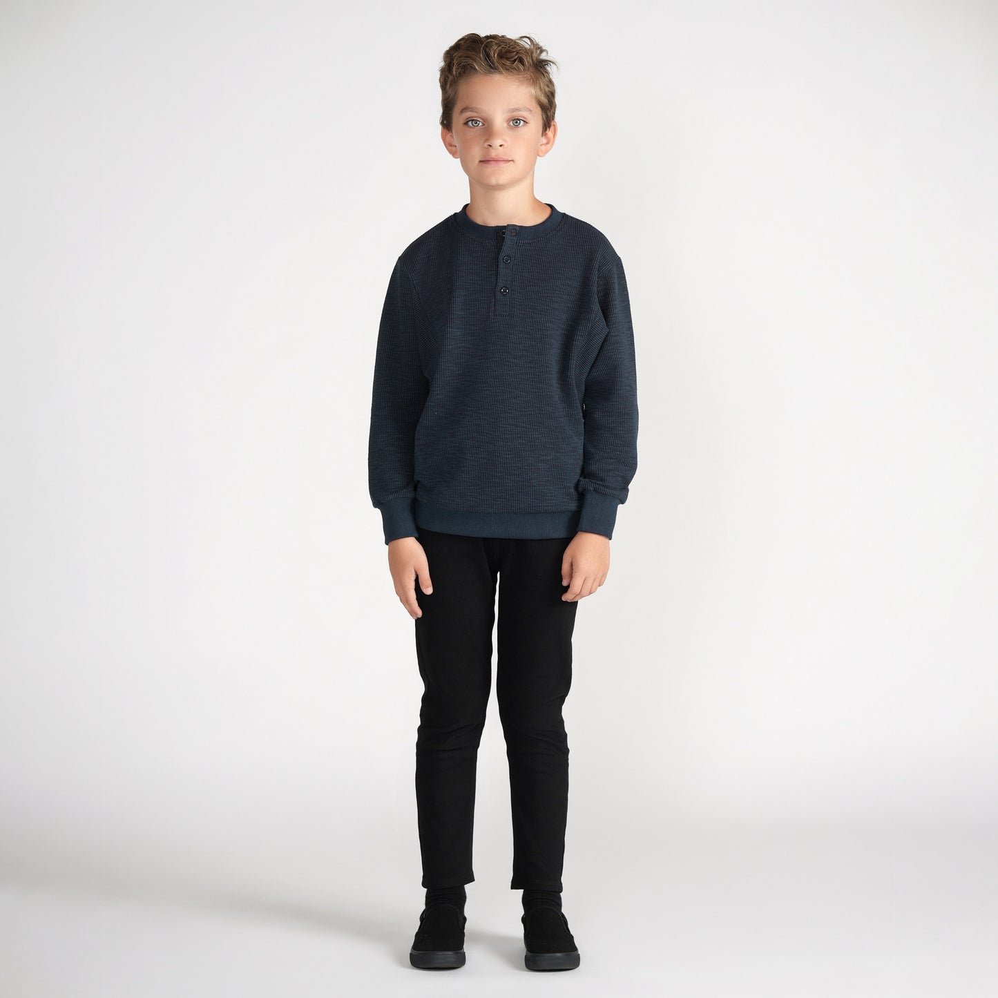 TEXTURED SEAM SWEATSHIRT