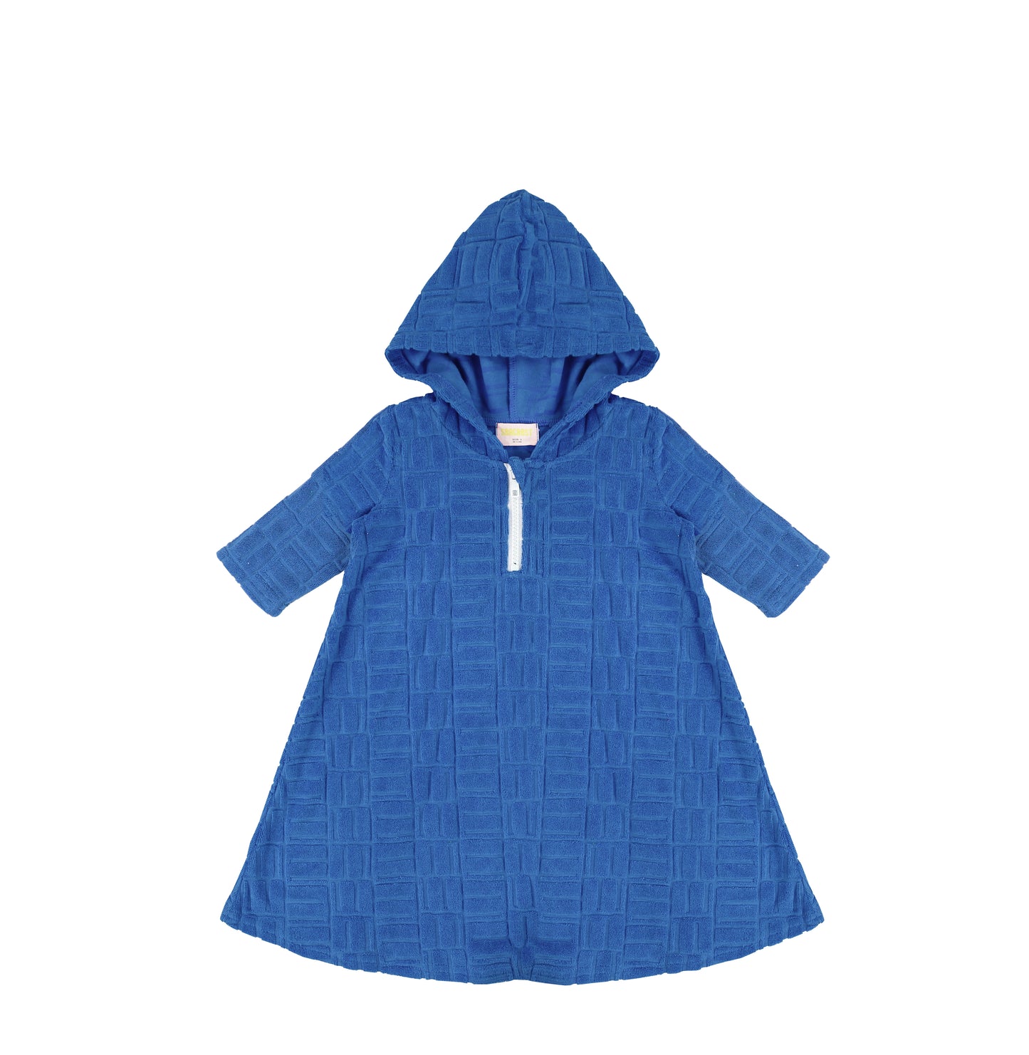 3/4 SLEEVES TEXTURED TERRY DRESS