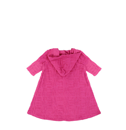 3/4 SLEEVES TEXTURED TERRY DRESS