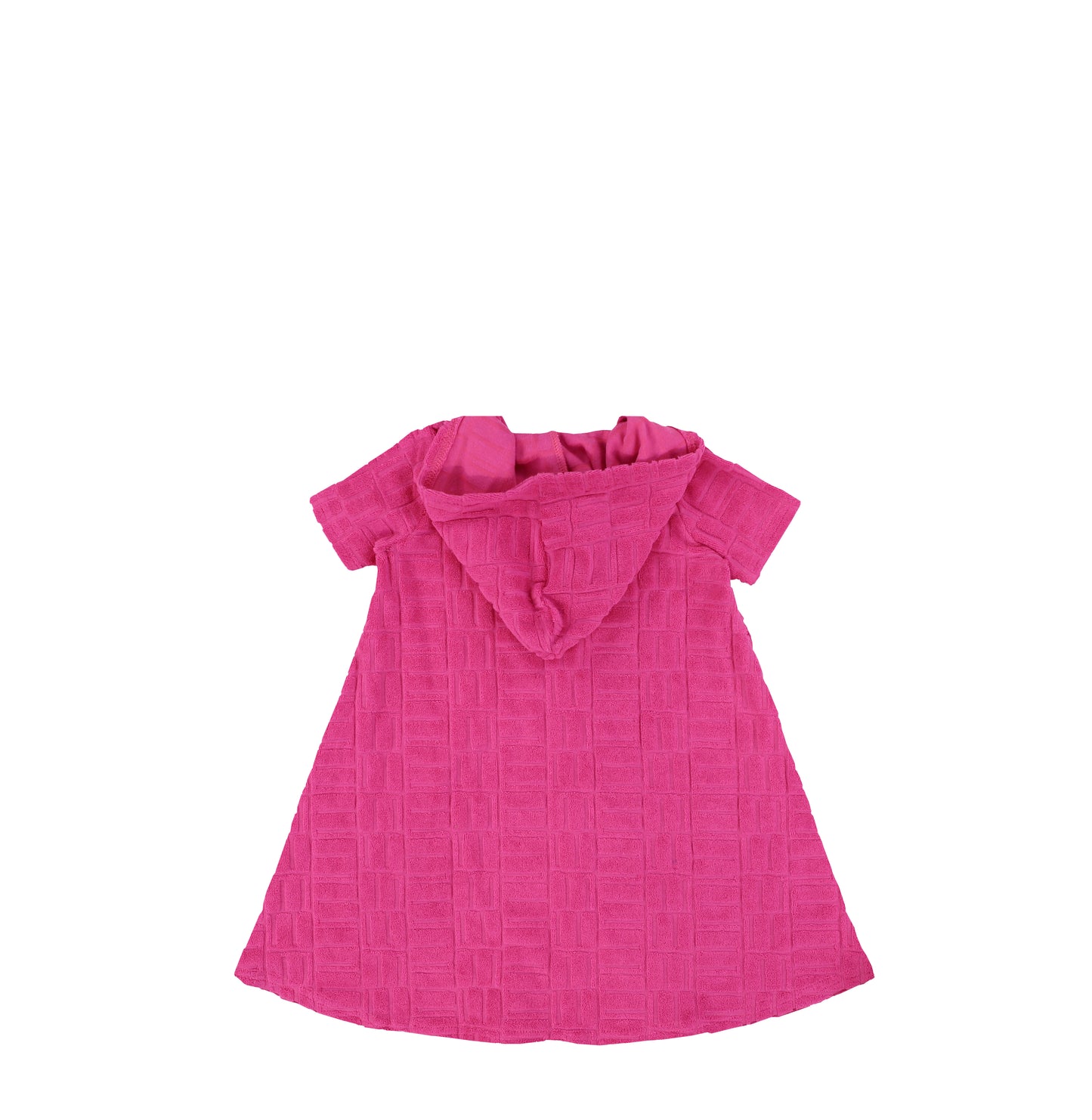 SHORT SLEEVES TEXTURED TERRY DRESS