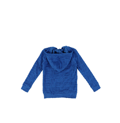 TEXTURED TERRY ZIP UP