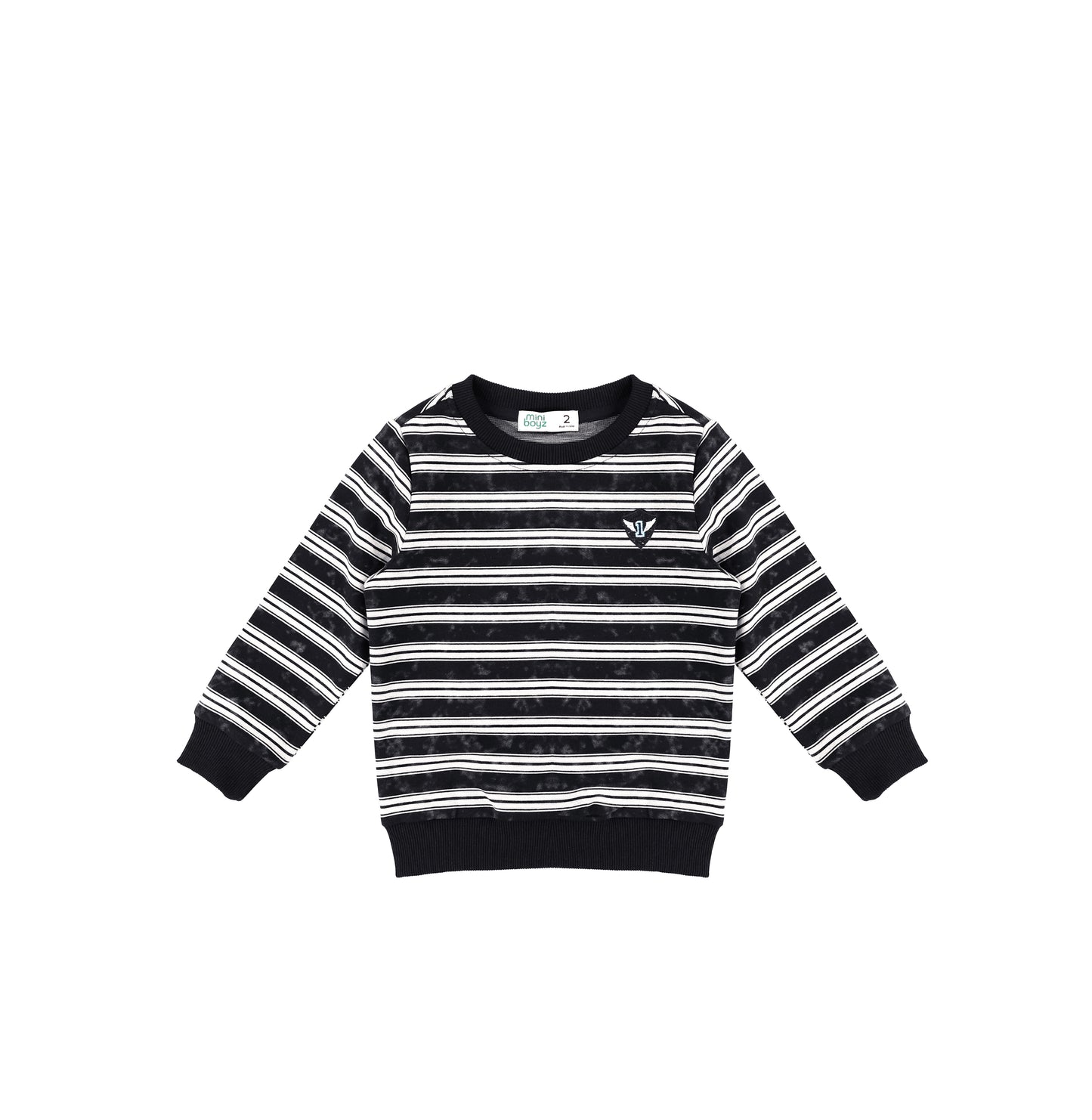 TIE DYE STRIPE SWEATSHIRT