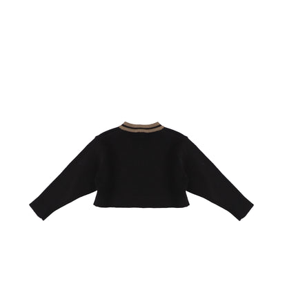 TRIM BOW CARDIGAN