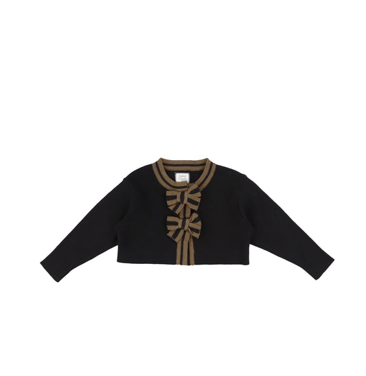TRIM BOW CARDIGAN