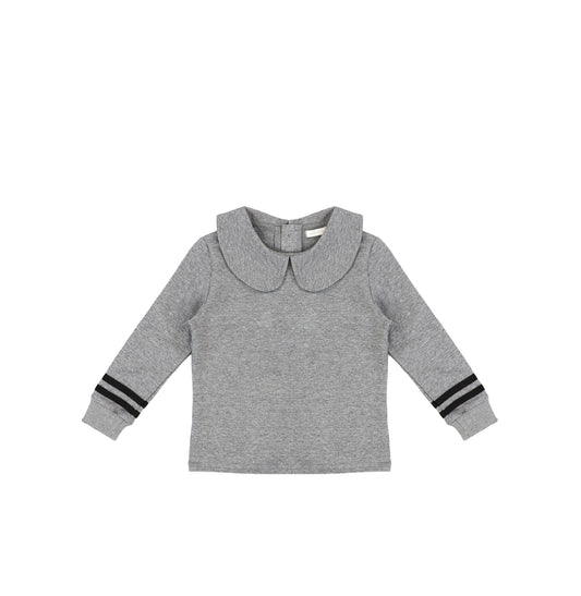 TRIM COLLAR SWEATSHIRT