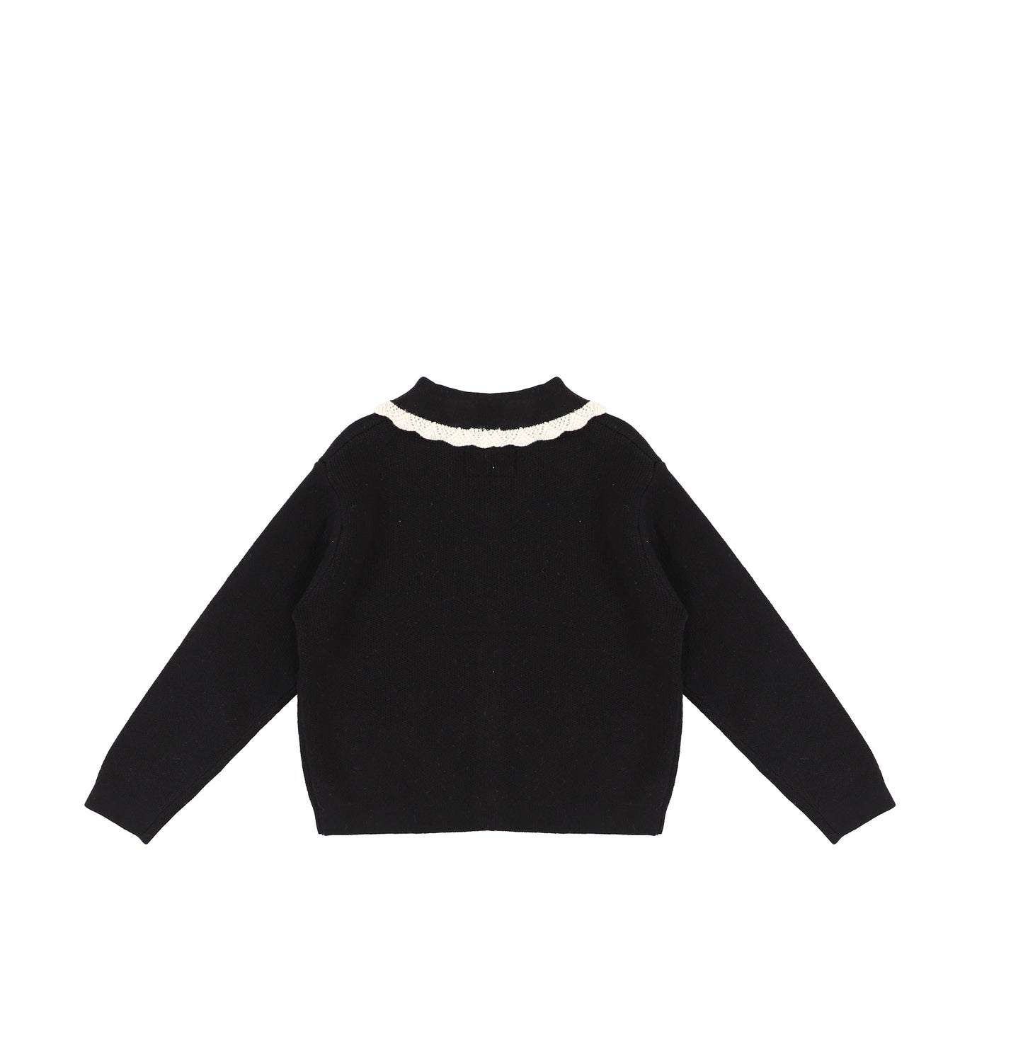 TRIM COLLAR CARDIGAN
