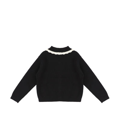 TRIM COLLAR CARDIGAN
