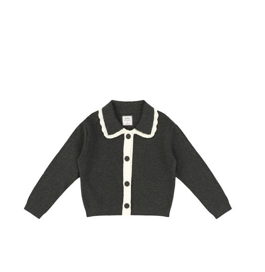 TRIM COLLAR CARDIGAN