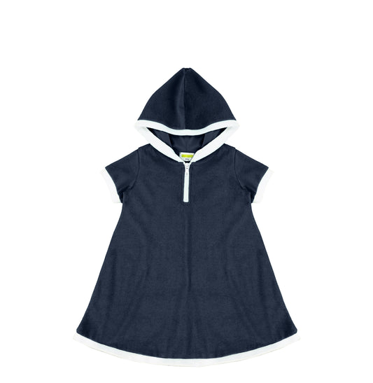 SHORT SLEEVES TERRY TRIM DRESS