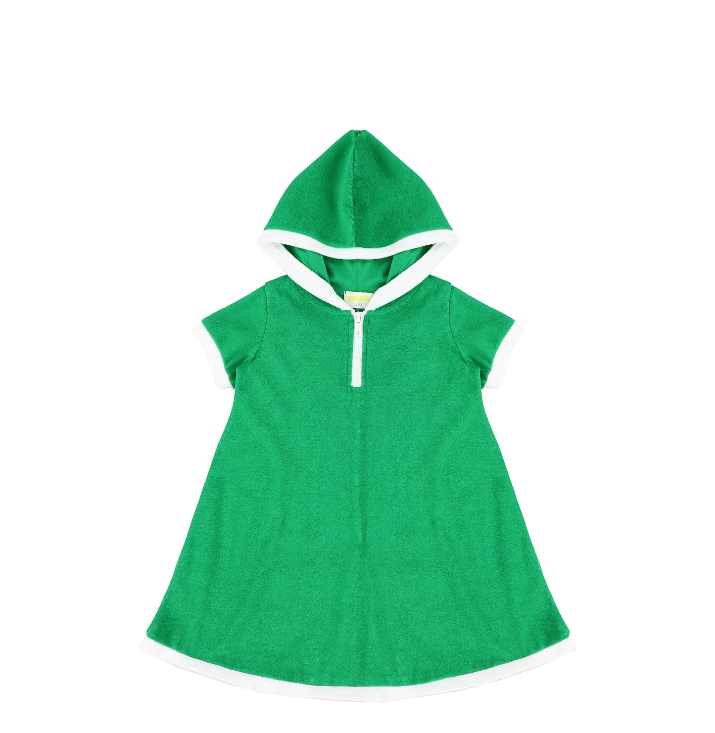 SHORT SLEEVES TERRY TRIM DRESS