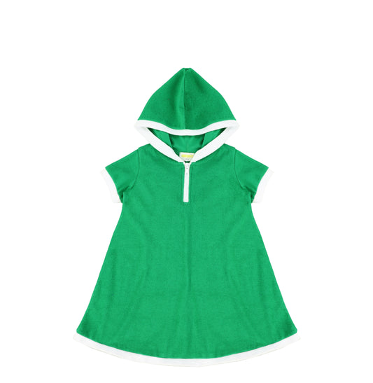 SHORT SLEEVES TERRY TRIM DRESS