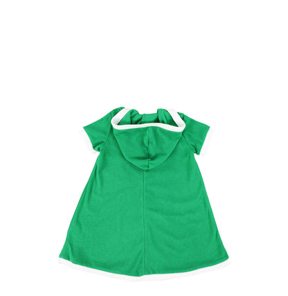 SHORT SLEEVES TERRY TRIM DRESS