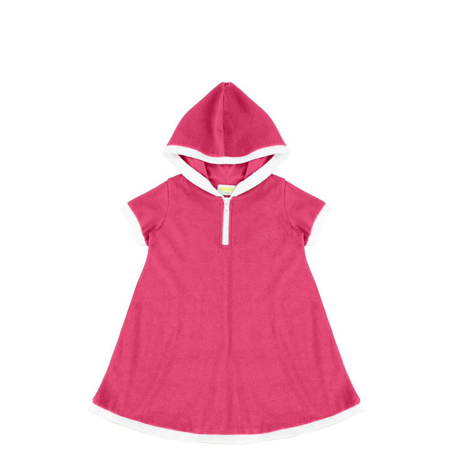 SHORT SLEEVES TERRY TRIM DRESS