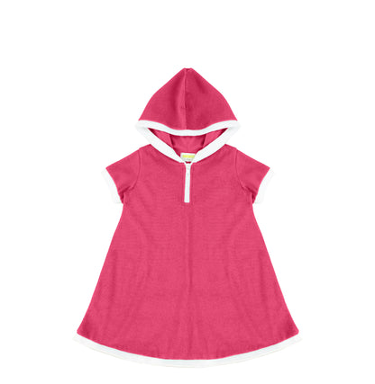 SHORT SLEEVES TERRY TRIM DRESS