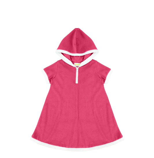 SHORT SLEEVES TERRY TRIM DRESS