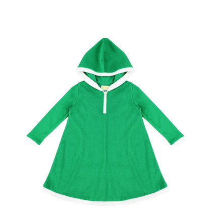 LONG SLEEVES TERRY TRIM DRESS