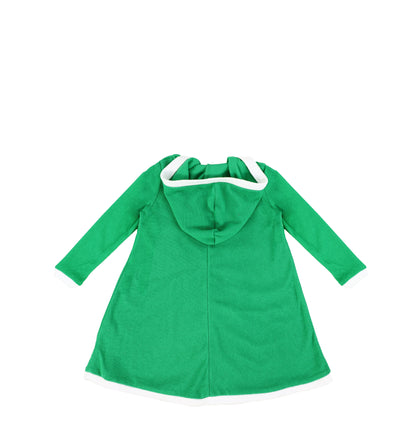 LONG SLEEVES TERRY TRIM DRESS