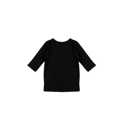 3/4 SLEEVES RIBBED TSHIRT