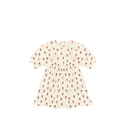 3/4 SLEEVES TULIP DRESS