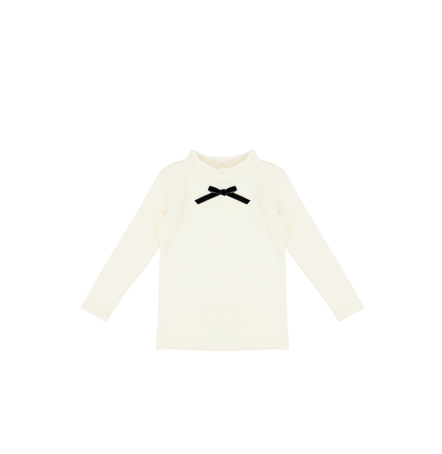 VELOUR BOW MOCKNECK