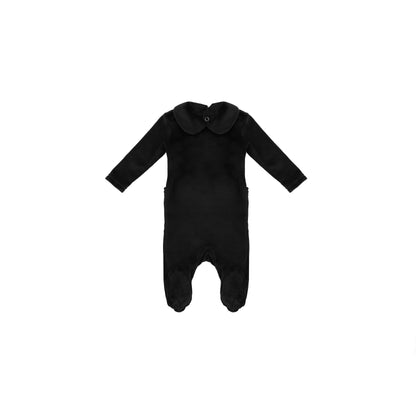 VELOUR COLLAR FOOTIE