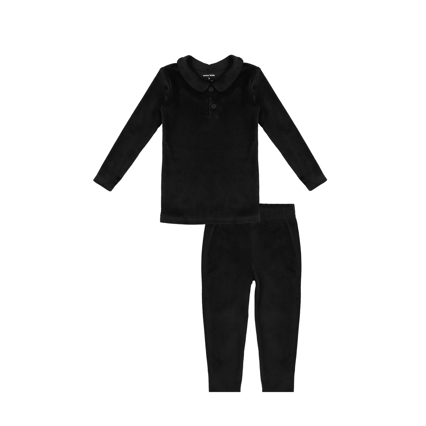 VELOUR COLLAR PAJAMAS