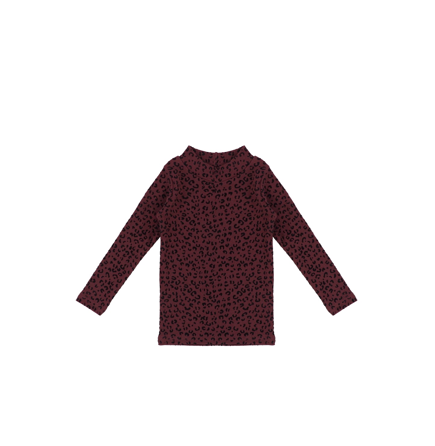 VELOUR LEOPARD MOCKNECK