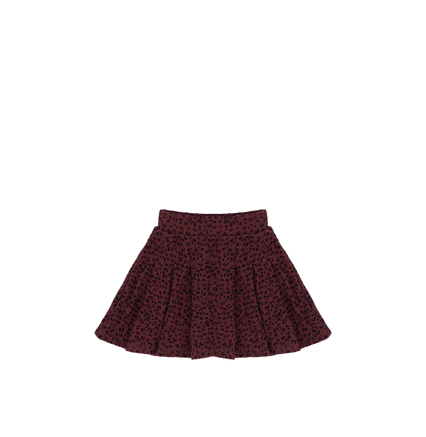 VELOUR LEOPARD SKIRT
