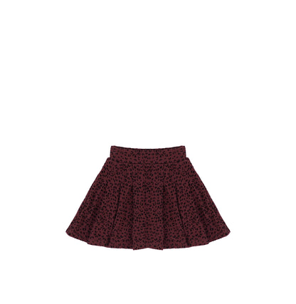 VELOUR LEOPARD SKIRT