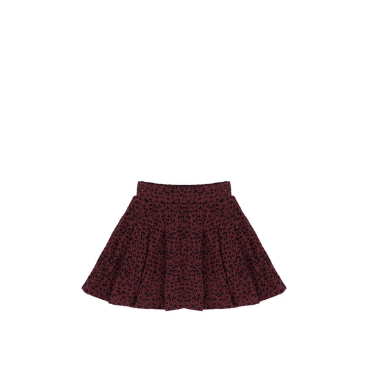 VELOUR LEOPARD SKIRT