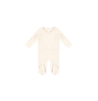 VELOUR RIBBED HENLEY FOOTIE