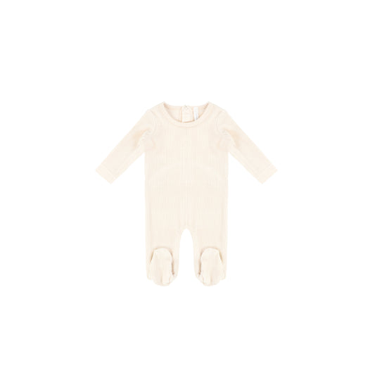 VELOUR RIBBED HENLEY FOOTIE