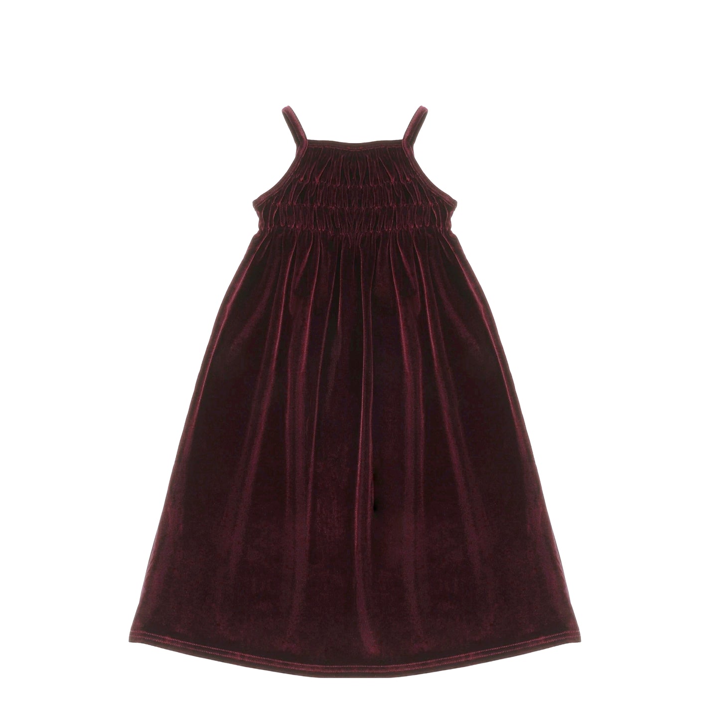 VELOUR SMOCKED MAXI JUMPER