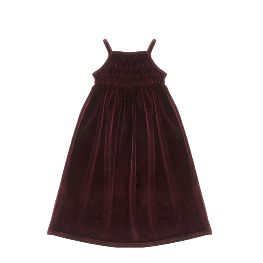 VELOUR SMOCKED MAXI JUMPER