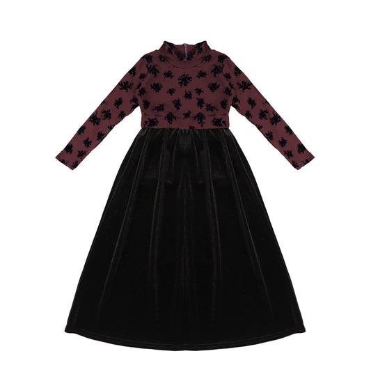 VELOUR SPLATTER OVERLAY MAXI