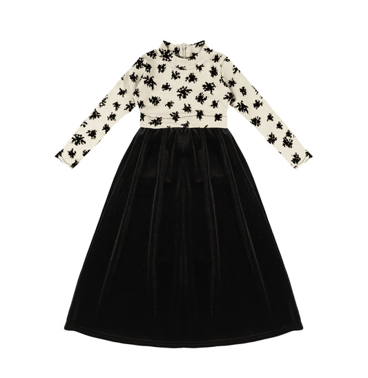 VELOUR SPLATTER OVERLAY MAXI