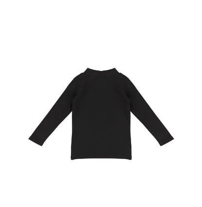 VELOUR BOW MOCKNECK
