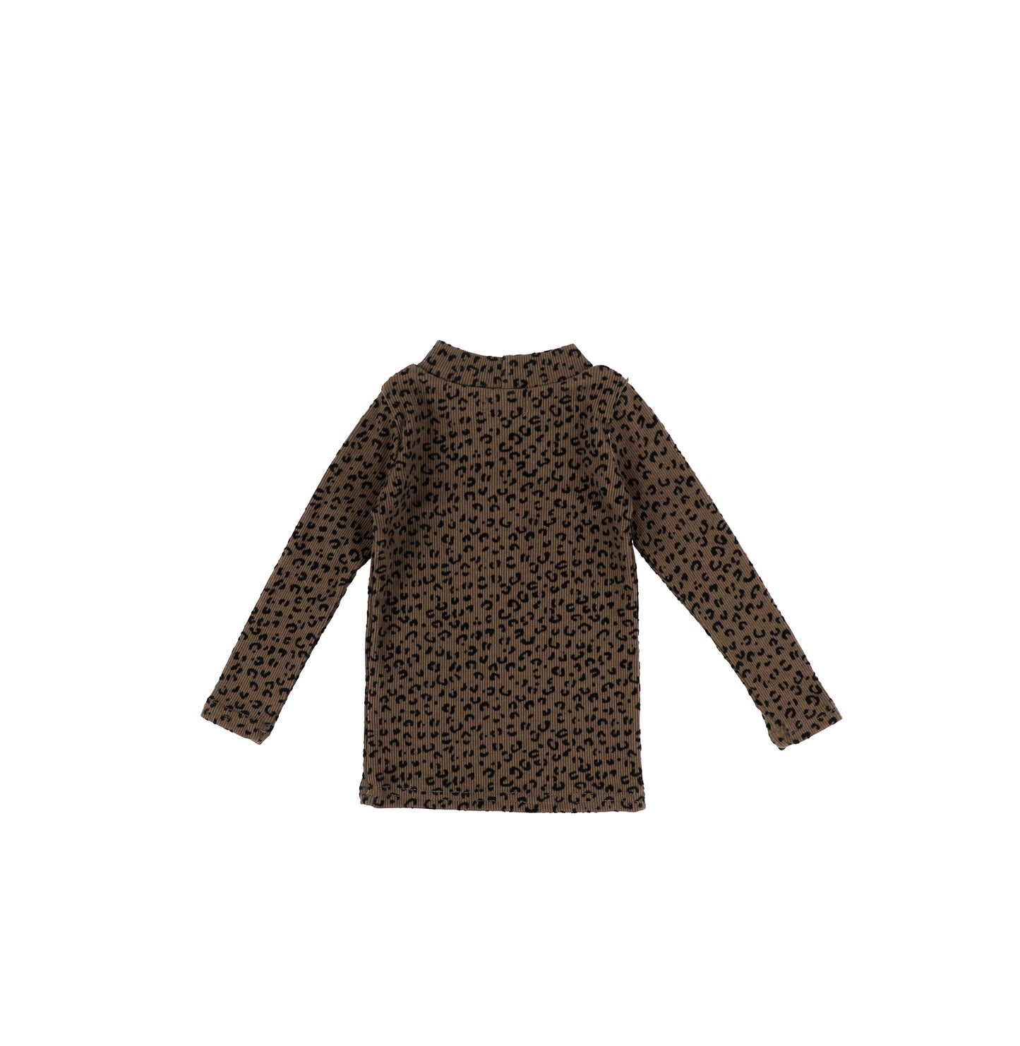 VELOUR LEOPARD MOCKNECK