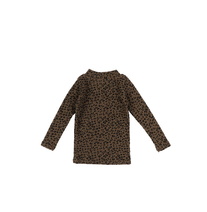 VELOUR LEOPARD MOCKNECK