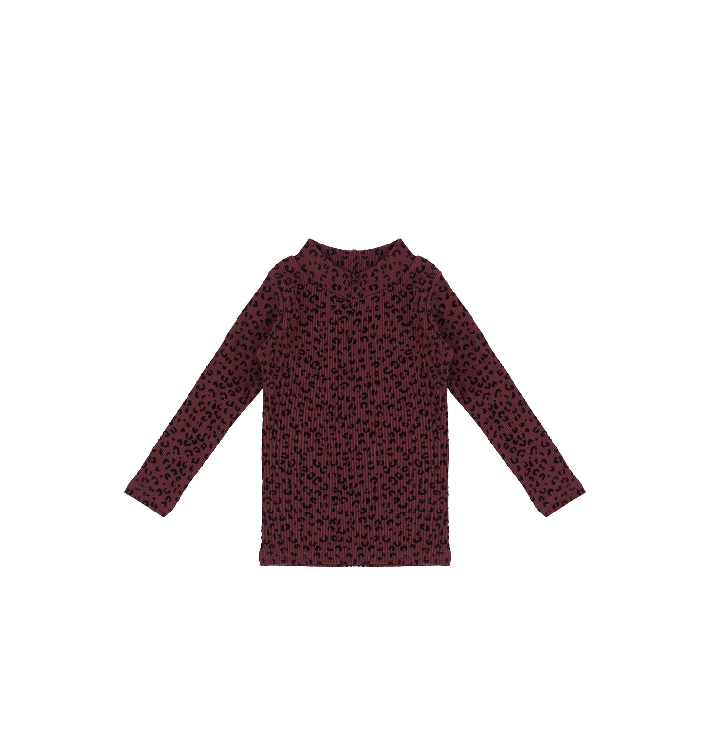 VELOUR LEOPARD MOCKNECK