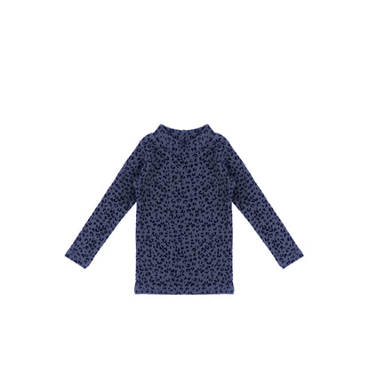 VELOUR LEOPARD MOCKNECK