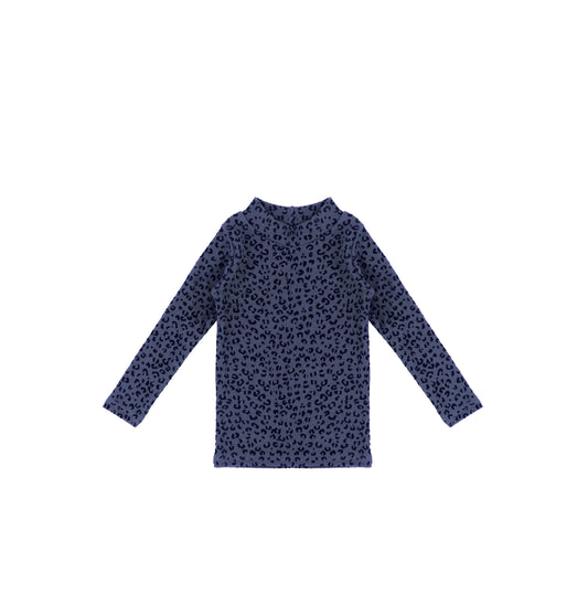 VELOUR LEOPARD MOCKNECK